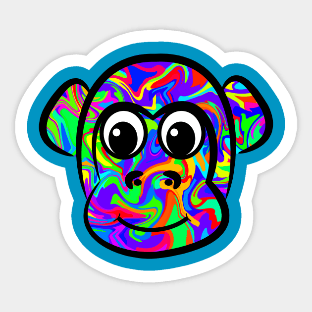 Monkey Sticker by Shrenk